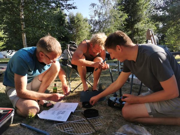 Het moeilijkste van de week was misschien nog wel de BBQ in elkaar zetten…