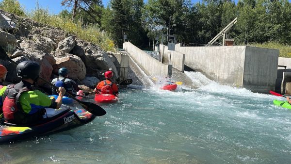 Raft-goot bij de ingang van de Boskloof